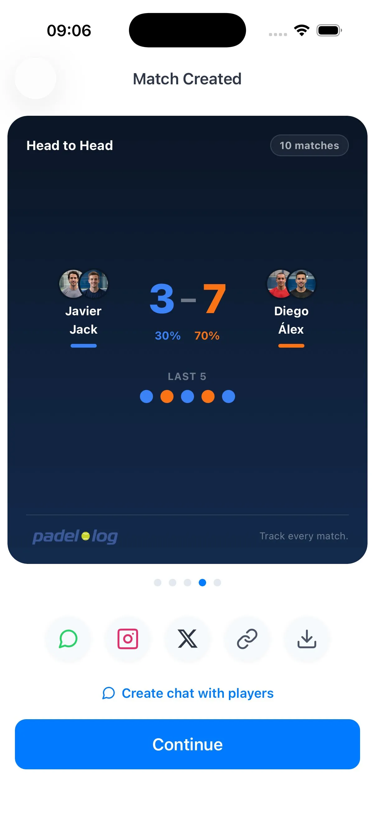 Shareable stat card